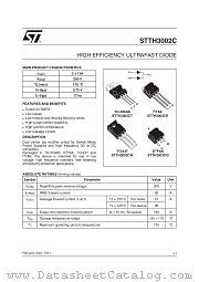 STTH3002CT datasheet pdf ST Microelectronics