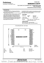 M5M29KE131BTP datasheet pdf Renesas