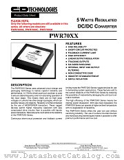 PWR7000C datasheet pdf C&D Technologies