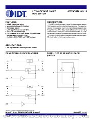 IDT74CBTLV16210PA datasheet pdf IDT