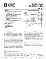 AD9876-EB datasheet pdf Analog Devices