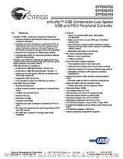 CY7C63743-PC datasheet pdf Cypress