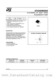 STGD3NB60SD-1 datasheet pdf ST Microelectronics