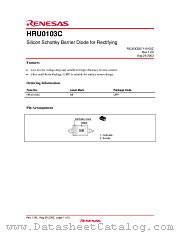 HRU0103C datasheet pdf Renesas