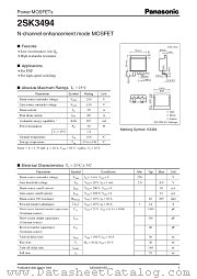 2SK3494 datasheet pdf Panasonic