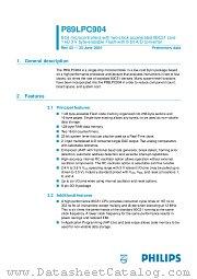 P89LPC904 datasheet pdf Philips