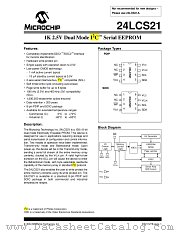 24LCS21/SN datasheet pdf Microchip