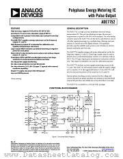 ADE7752ARRL datasheet pdf Analog Devices