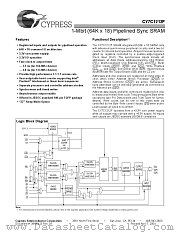 CY7C1212F-133AC datasheet pdf Cypress