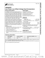 LM2903MEP datasheet pdf National Semiconductor
