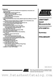 AT91SAM7A1 datasheet pdf Atmel