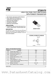 ST2001FX datasheet pdf ST Microelectronics