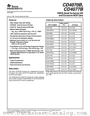 CD4077BPWR datasheet pdf Texas Instruments
