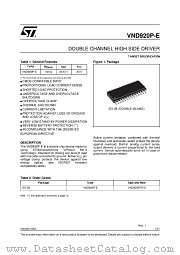 VND920P-E datasheet pdf ST Microelectronics