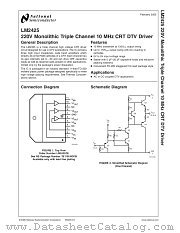LM2425TE datasheet pdf National Semiconductor