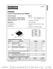 FDS4935_NL datasheet pdf Fairchild Semiconductor