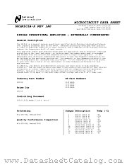 LM101AJ/883 datasheet pdf National Semiconductor