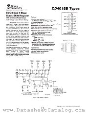 CD4015BNSR datasheet pdf Texas Instruments