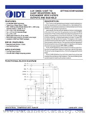 IDT74ALVCHR162269APA datasheet pdf IDT