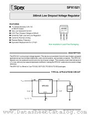 SPX1521M3-L-3.3/TR datasheet pdf Sipex Corporation