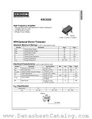 KSC2223YMTF datasheet pdf Fairchild Semiconductor