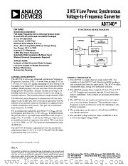 AD7740YRM-REEL7 datasheet pdf Analog Devices