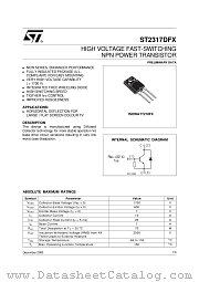 ST2317DFX datasheet pdf ST Microelectronics