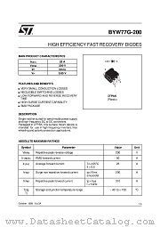 BYW77G-200-TR datasheet pdf ST Microelectronics