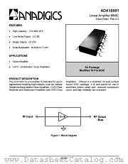 ADA10001 datasheet pdf Anadigics Inc