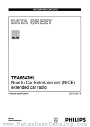 TEA6843HL/V1 datasheet pdf Philips