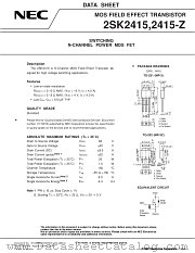 2SK2415-Z-E1(JM) datasheet pdf NEC