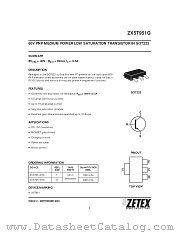 ZX5T951G datasheet pdf Zetex Semiconductors