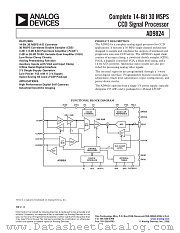AD9824KCP datasheet pdf Analog Devices