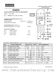 2N6076_D75Z datasheet pdf Fairchild Semiconductor