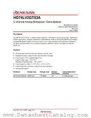 HD74LV2GT53A datasheet pdf Renesas