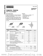 FQB4P40TM datasheet pdf Fairchild Semiconductor