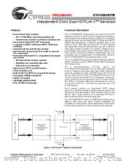 CYV15G0203TB datasheet pdf Cypress