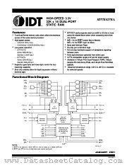 IDT70V27L35PFI8 datasheet pdf IDT