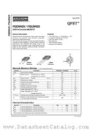 FQU9N25TU datasheet pdf Fairchild Semiconductor