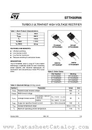 STTH30R06W datasheet pdf ST Microelectronics
