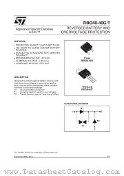 RBO40-40G-TR datasheet pdf ST Microelectronics
