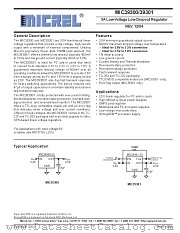 MIC39300 datasheet pdf Micrel Semiconductor