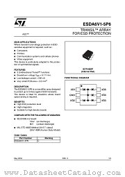 ESDA6V1-5P datasheet pdf ST Microelectronics