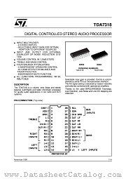 TDA7318D013TR datasheet pdf ST Microelectronics