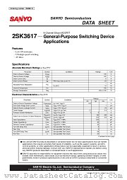 2SK3617 datasheet pdf SANYO