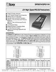 SP207HCT-L/TR datasheet pdf Sipex Corporation