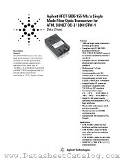 HFCT-5805A datasheet pdf Agilent (Hewlett-Packard)