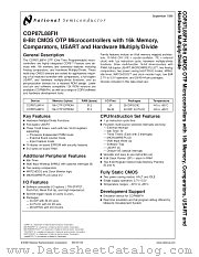 COP87L88FHV-XE datasheet pdf National Semiconductor