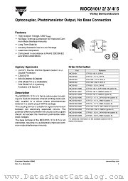 MOC8101-X009 datasheet pdf Vishay