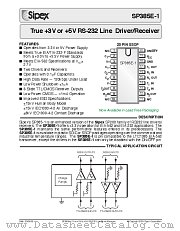 SP385E-1CA-L/TR datasheet pdf Sipex Corporation